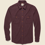 Knit Alpine Shirt - Burgundy Heather - Faherty - STAG Provisions - Tops - L/S Woven - Solid