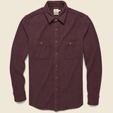 Knit Alpine Shirt - Burgundy Heather - Faherty - STAG Provisions - Tops - L/S Woven - Solid