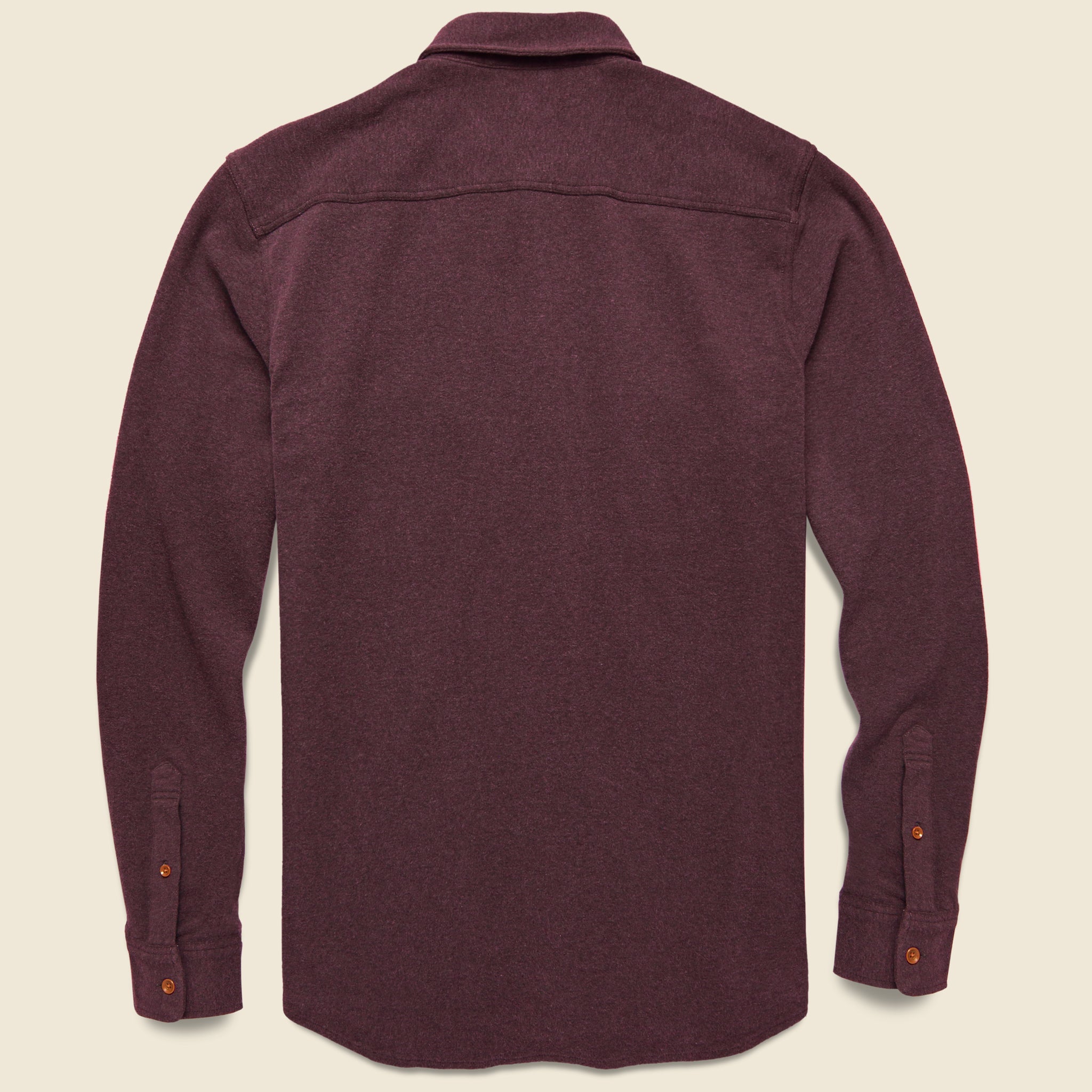 Knit Alpine Shirt - Burgundy Heather - Faherty - STAG Provisions - Tops - L/S Woven - Solid