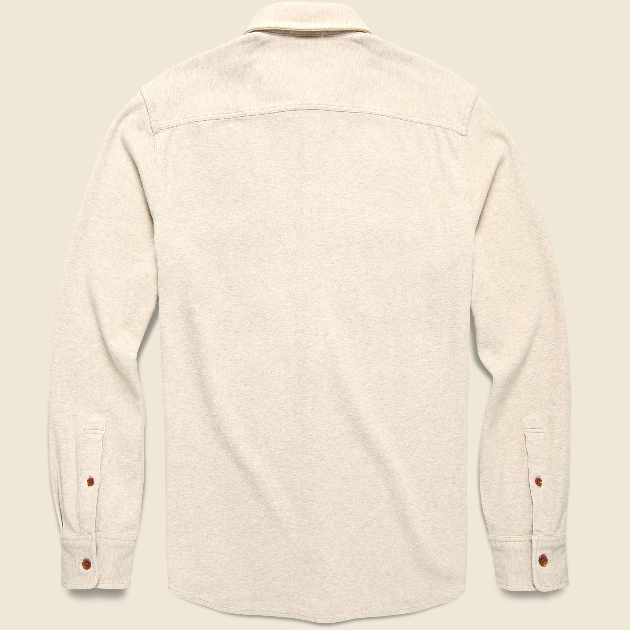 Knit Alpine Shirt - Oatmeal Heather - Faherty - STAG Provisions - Tops - L/S Woven - Solid