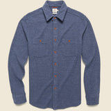 Knit Alpine Shirt - Navy - Faherty - STAG Provisions - Tops - L/S Woven - Solid