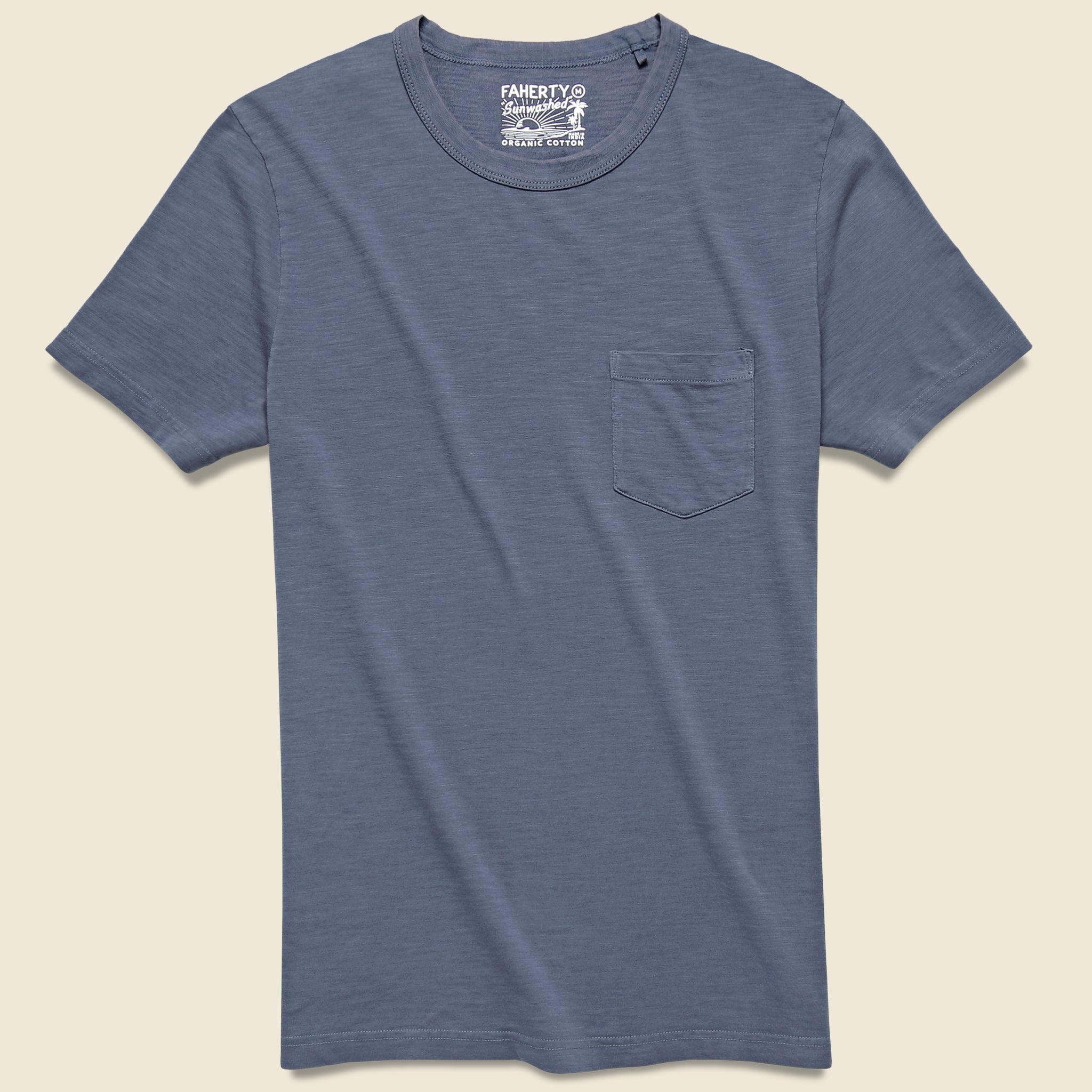 Garment Dyed Pocket Tee - Dune Navy - Faherty - STAG Provisions - Tops - S/S Tee