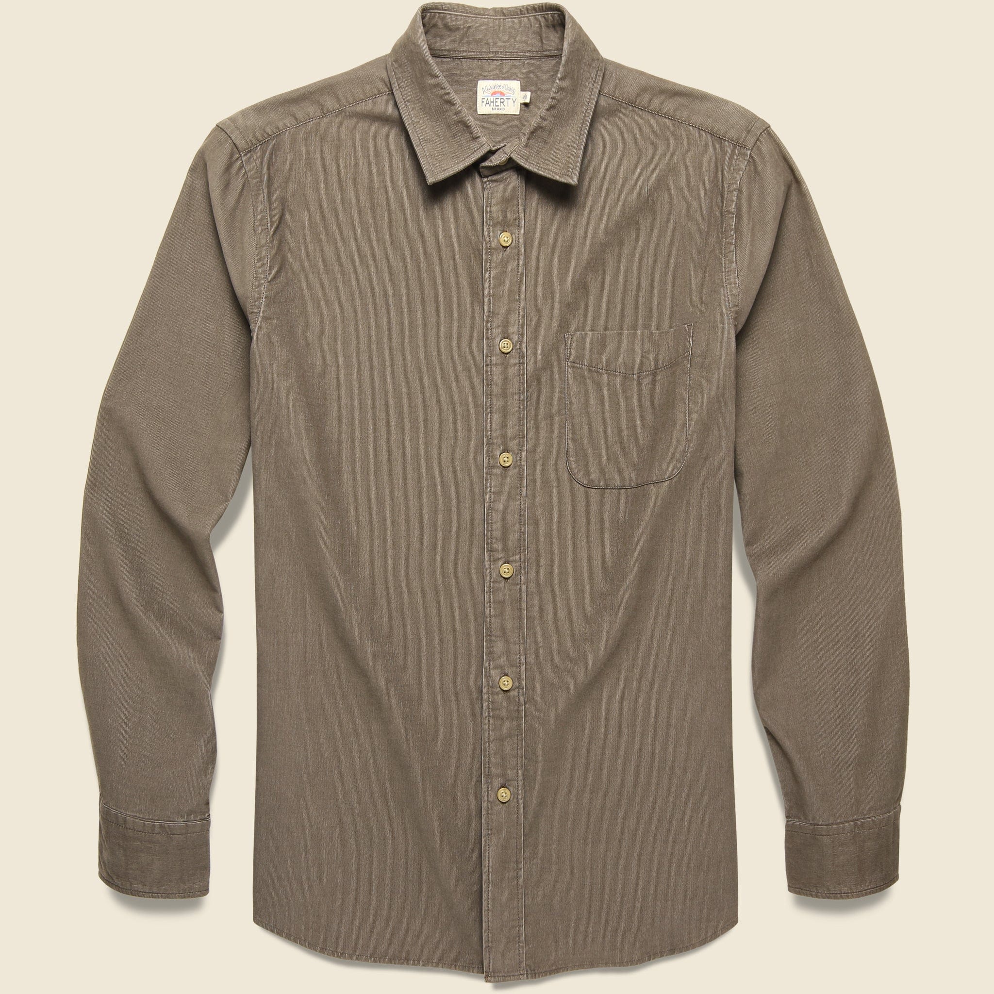 Stretch Cord Shirt - Teak - Faherty - STAG Provisions - Tops - L/S Woven - Corduroy