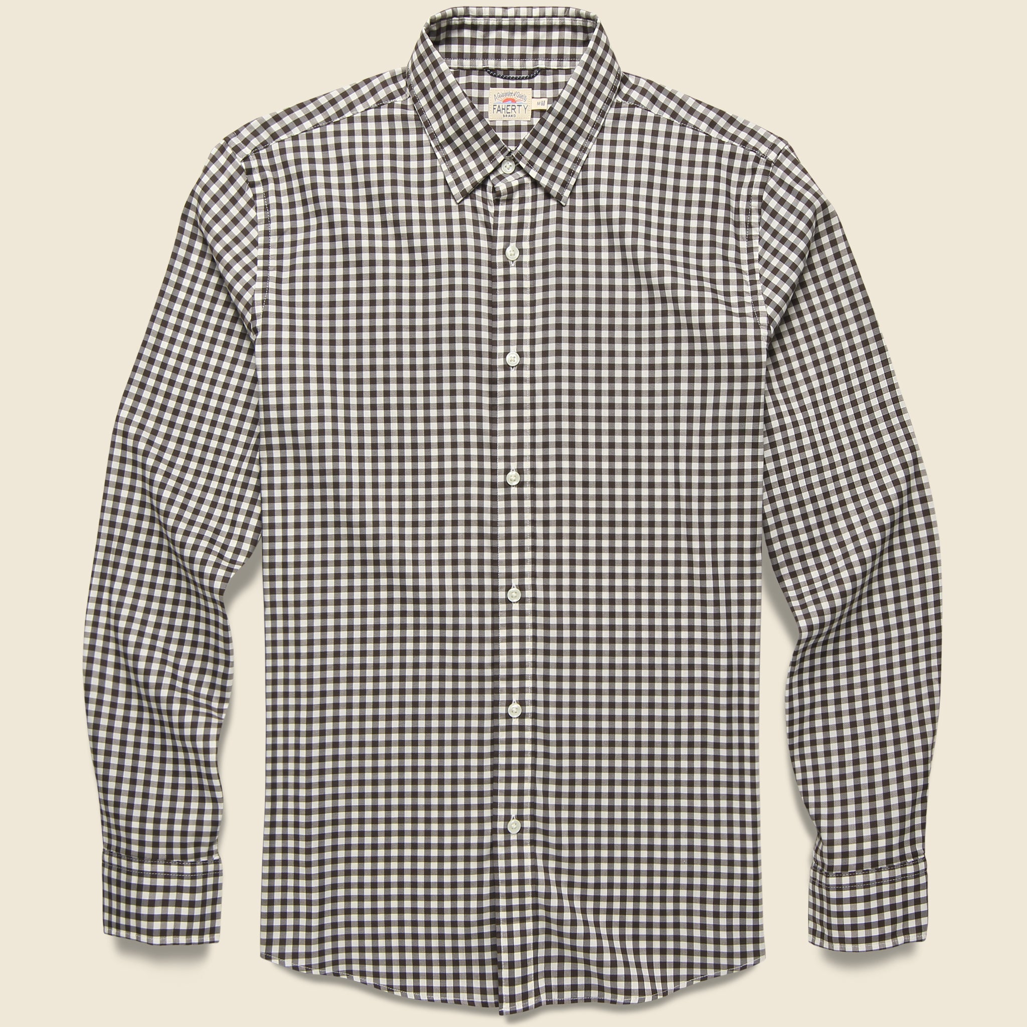 Movement Shirt - Java Cream Gingham - Faherty - STAG Provisions - Tops - L/S Woven - Plaid