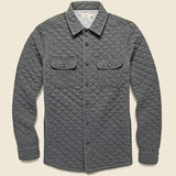 Epic Quilted Fleece CPO Shirt Jacket - Charcoal Heather - Faherty - STAG Provisions - Outerwear - Shirt Jacket