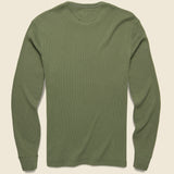 Legend Waffle Crew Shirt - Spruce Olive - Faherty - STAG Provisions - Tops - L/S Knit