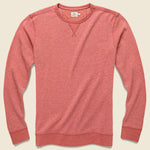 French Terry Crewneck - Faded Red - Faherty - STAG Provisions - Tops - Fleece / Sweatshirt