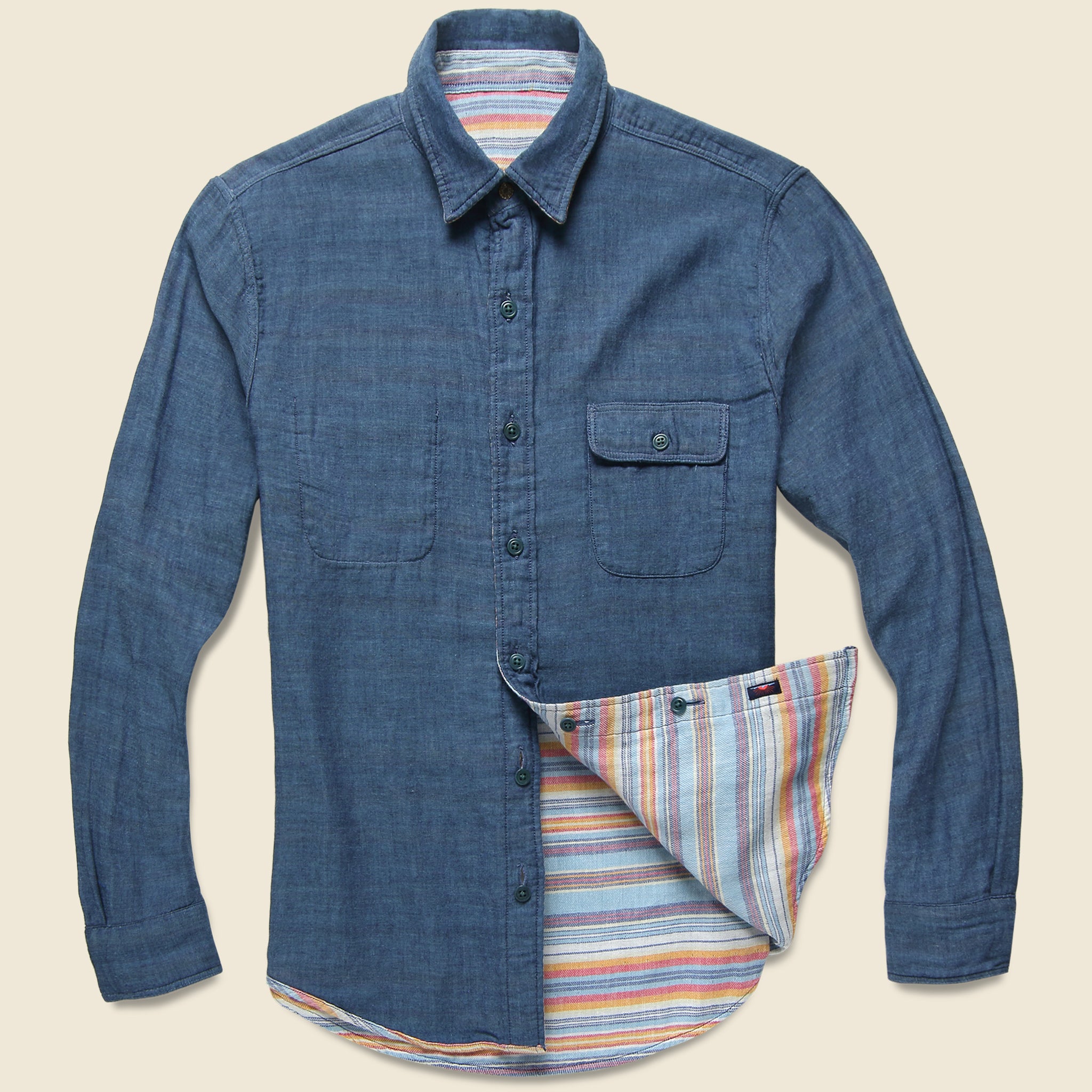 Reversible Belmar Shirt - Morning Light Serape - Faherty - STAG Provisions - Tops - L/S Woven - Plaid