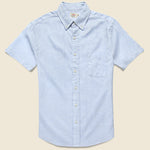 Oxford Ventura Shirt - Blue Heather - Faherty - STAG Provisions - Tops - S/S Woven - Solid