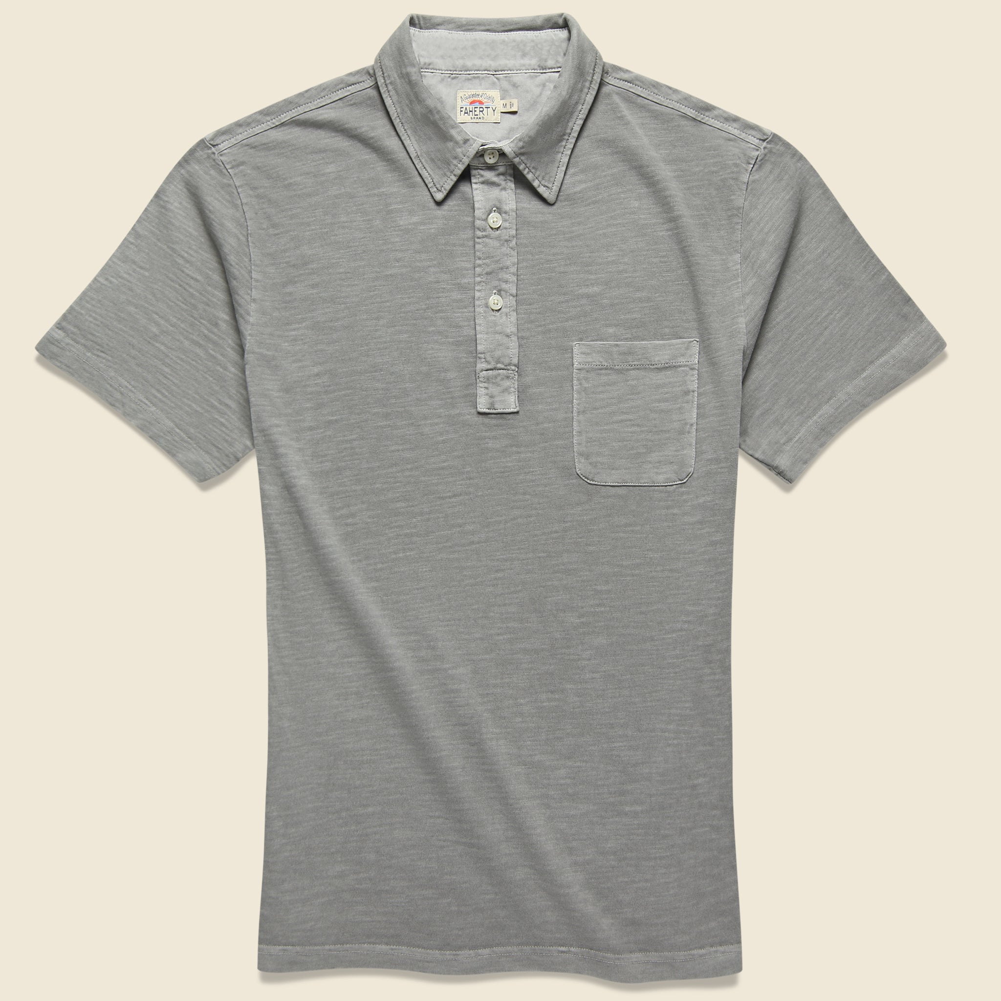 Garment Dyed Polo Shirt - Ice Grey - Faherty - STAG Provisions - Tops - S/S Knit