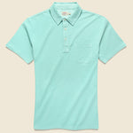 Garment Dyed Polo Shirt - Water Blue - Faherty - STAG Provisions - Tops - S/S Knit