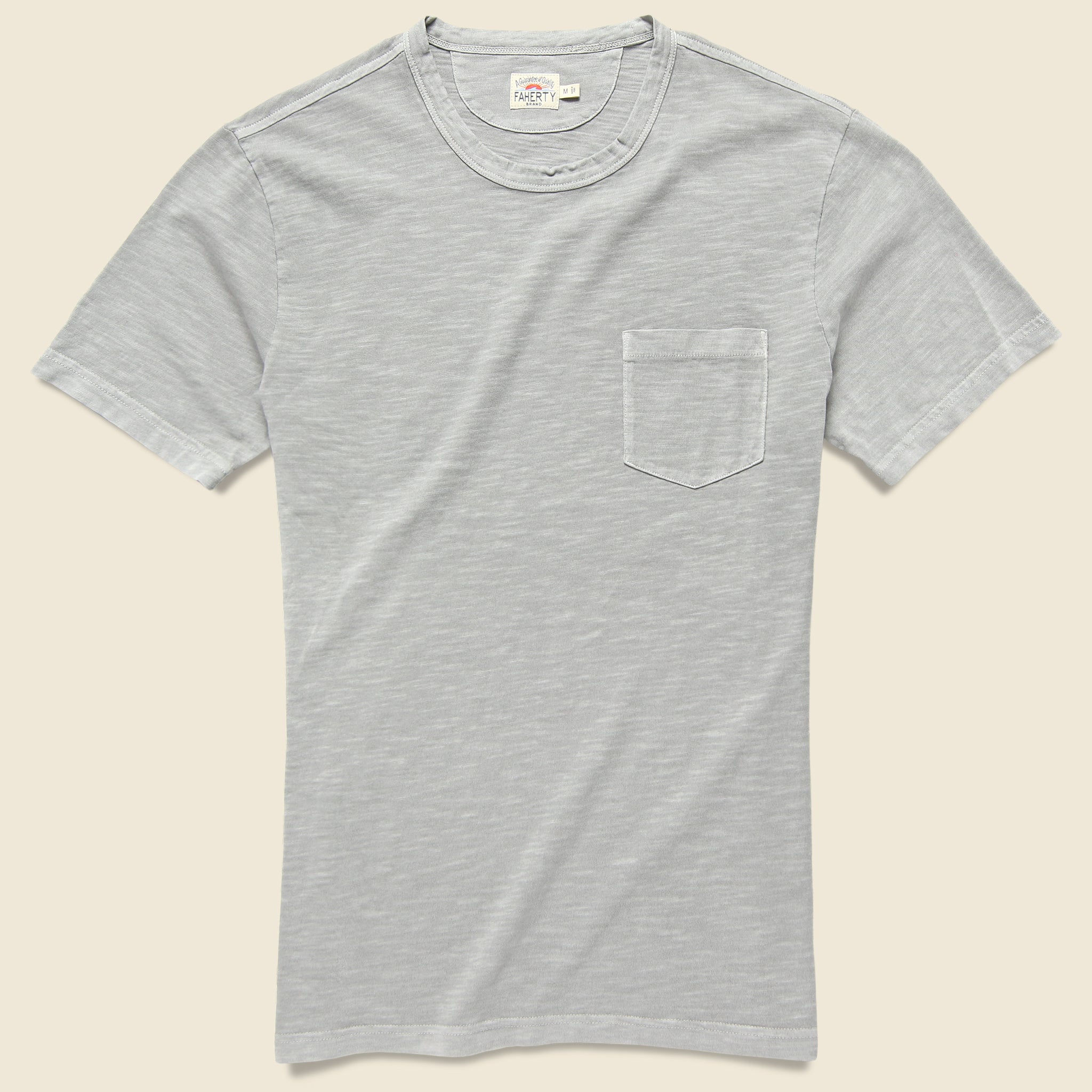 Garment Dye Pocket Tee - Ice Grey - Faherty - STAG Provisions - Tops - S/S Tee