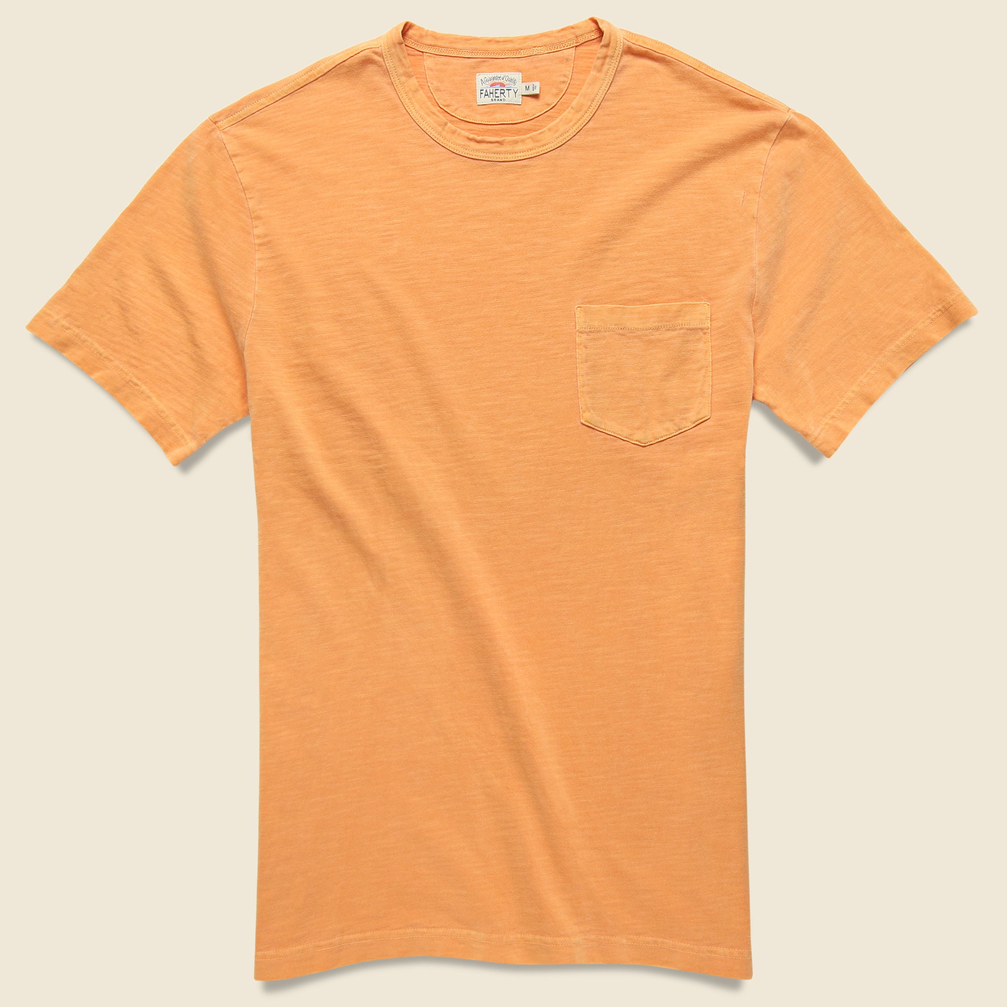 Garment Dye Pocket Tee - Vintage Apricot - Faherty - STAG Provisions - Tops - S/S Tee