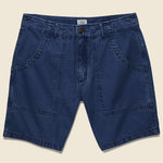 Camp Short - Washed Indigo Herringbone - Faherty - STAG Provisions - Shorts - Solid