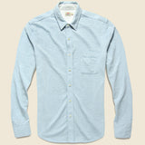 Knit Ventura Shirt - Blue - Faherty - STAG Provisions - Tops - L/S Knit