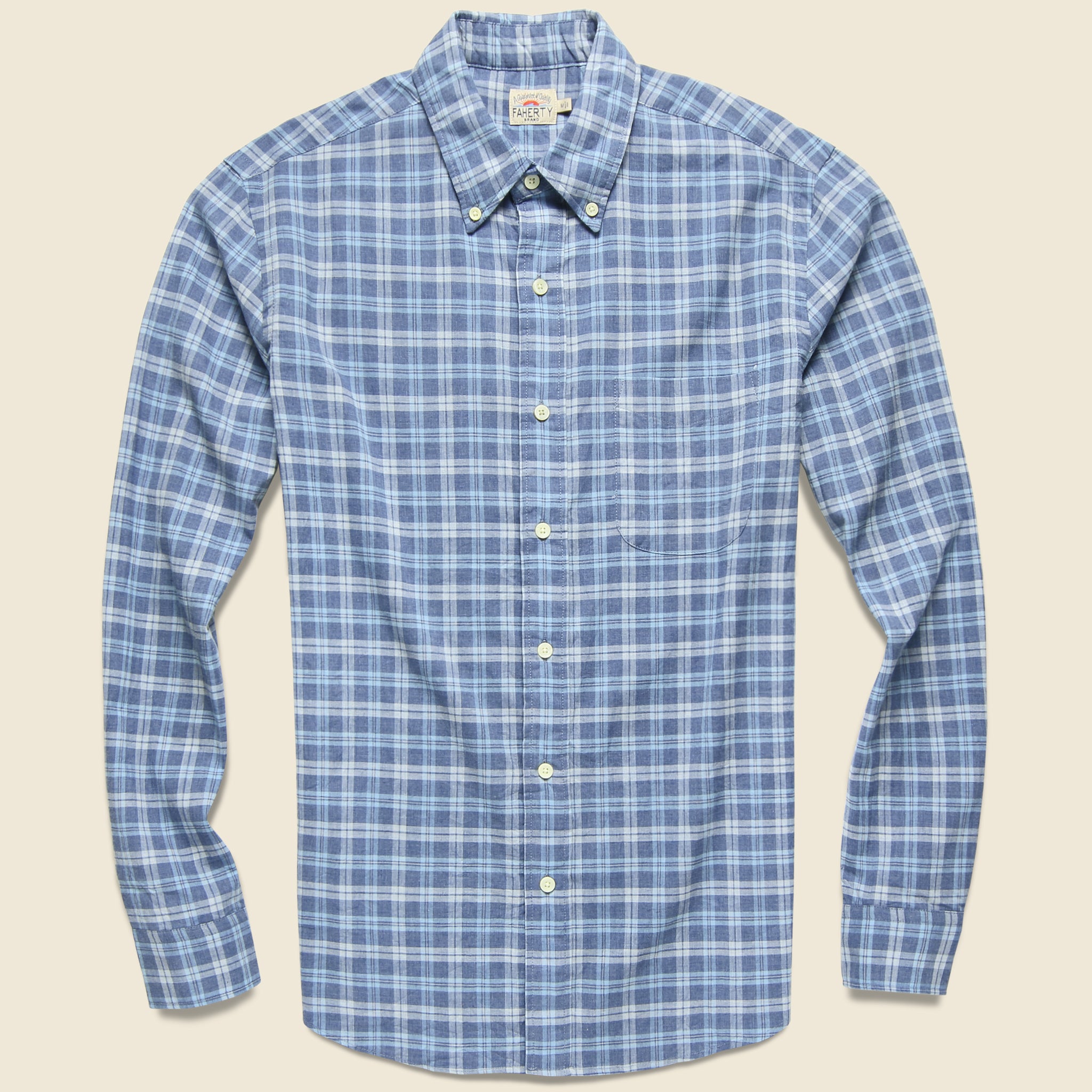 Pacific Shirt - Melange Blue Multi - Faherty - STAG Provisions - Tops - L/S Woven - Plaid