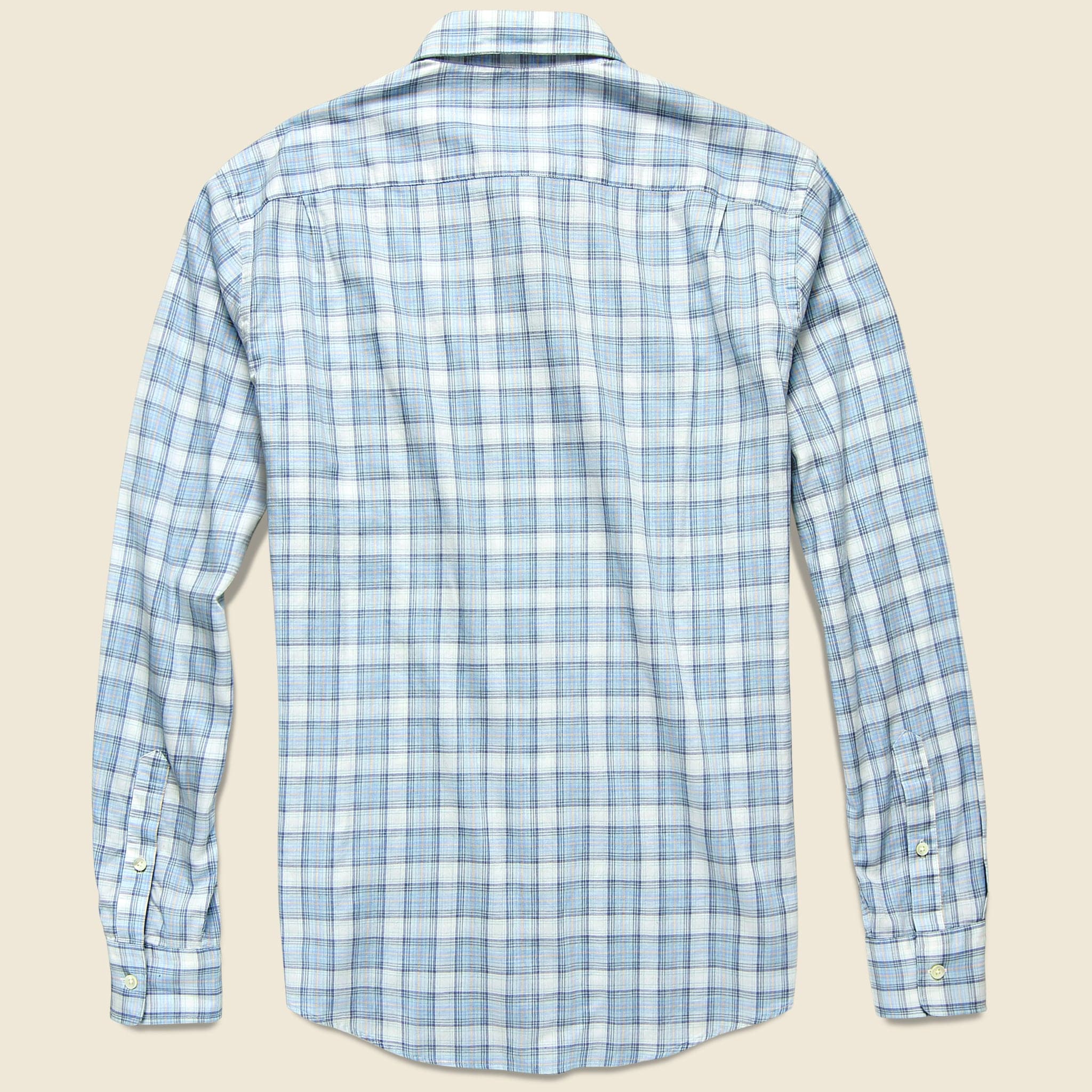Ventura Shirt - Teal/White/Coral - Faherty - STAG Provisions - Tops - L/S Woven - Plaid