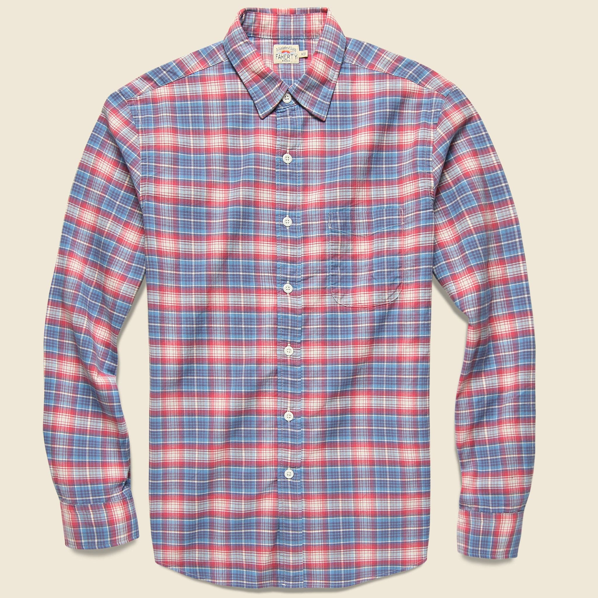 Ventura Shirt - Red/White/Blue - Faherty - STAG Provisions - Tops - L/S Woven - Plaid