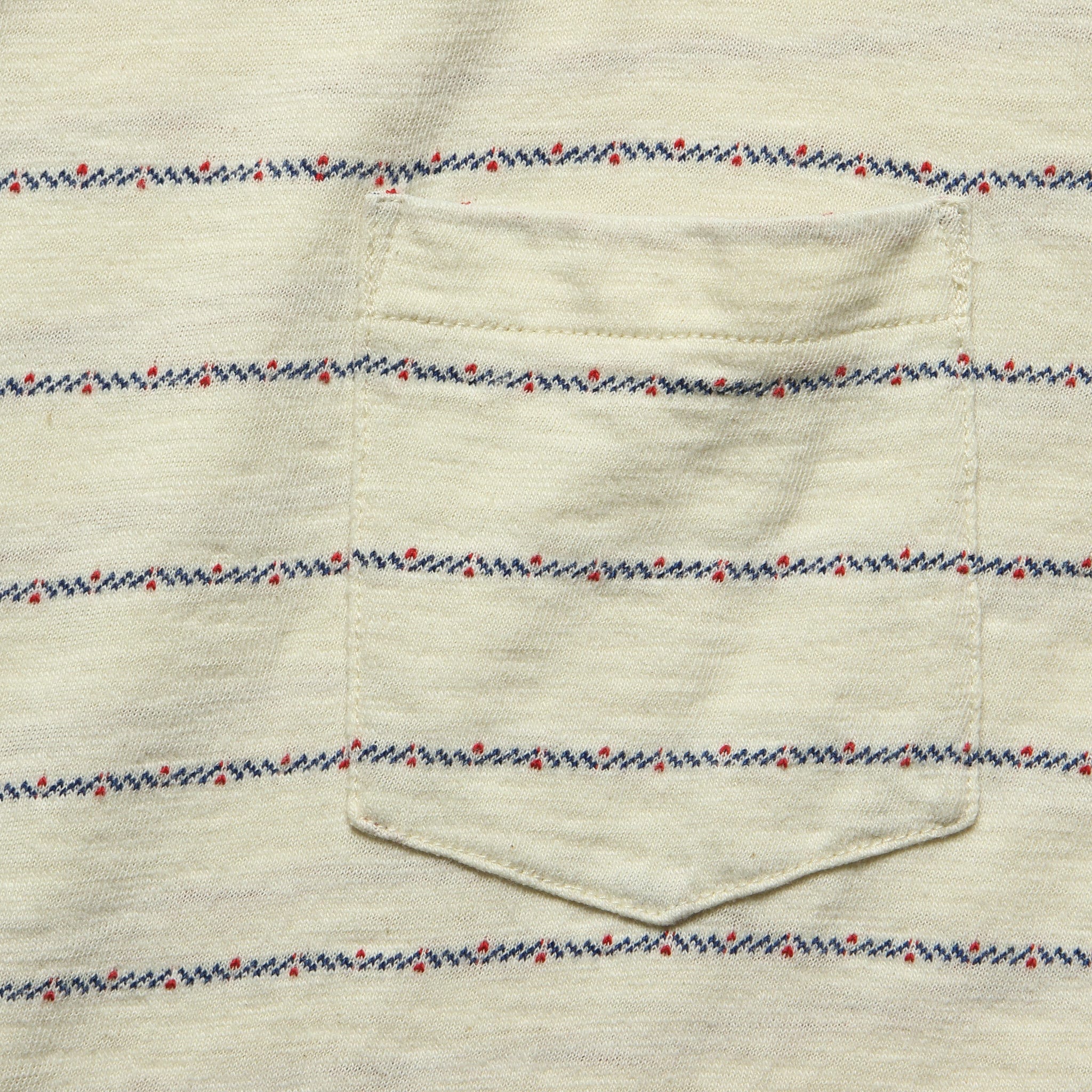 Stitch Pocket Tee - Cream Jacquard - Faherty - STAG Provisions - Tops - S/S Tee