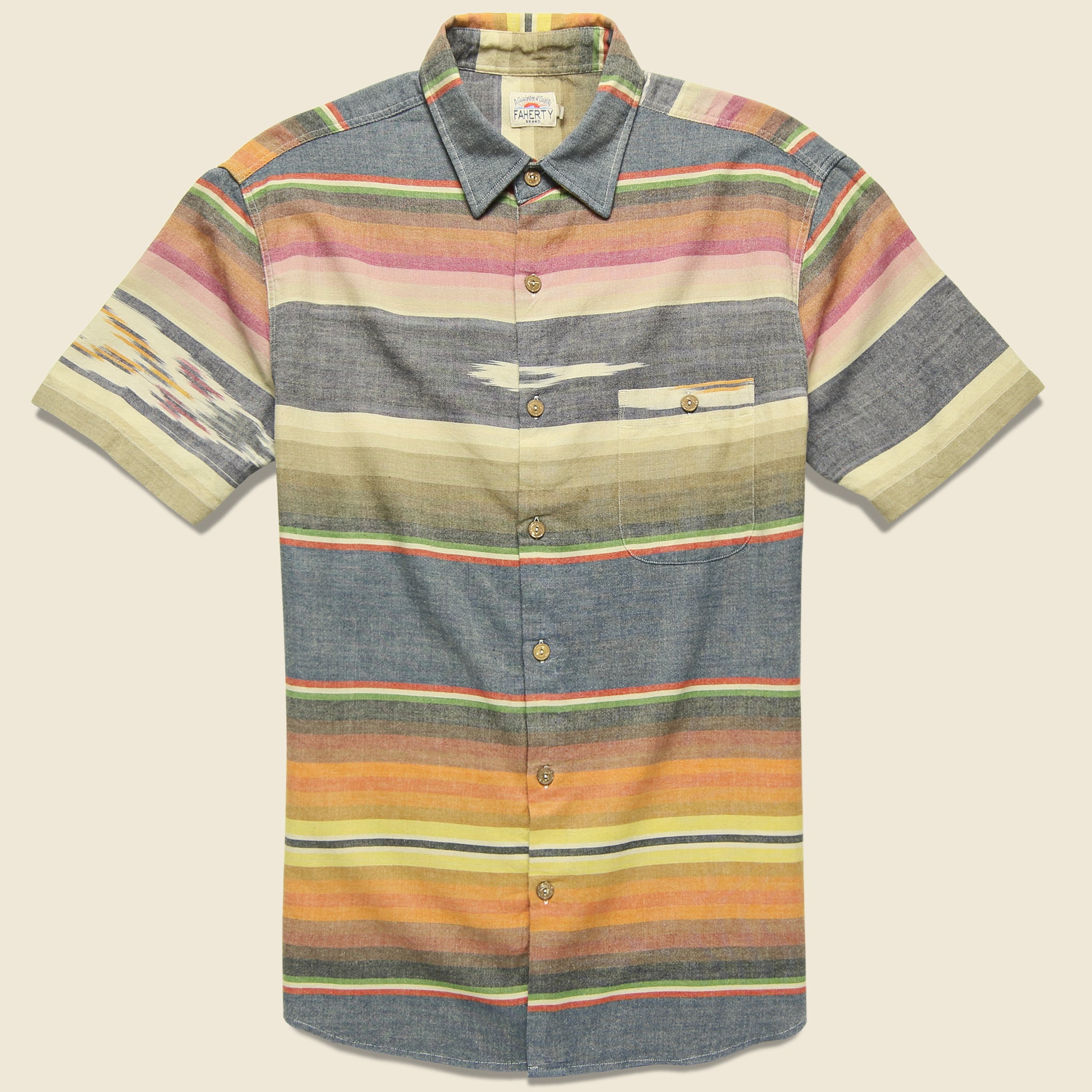 Ikat Coast Shirt - Multi - Faherty - STAG Provisions - Tops - S/S Woven - Stripe