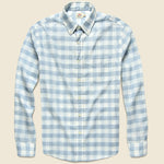 Stretch Summer Blend Shirt - White Blue Buffalo - Faherty - STAG Provisions - Tops - L/S Woven - Plaid