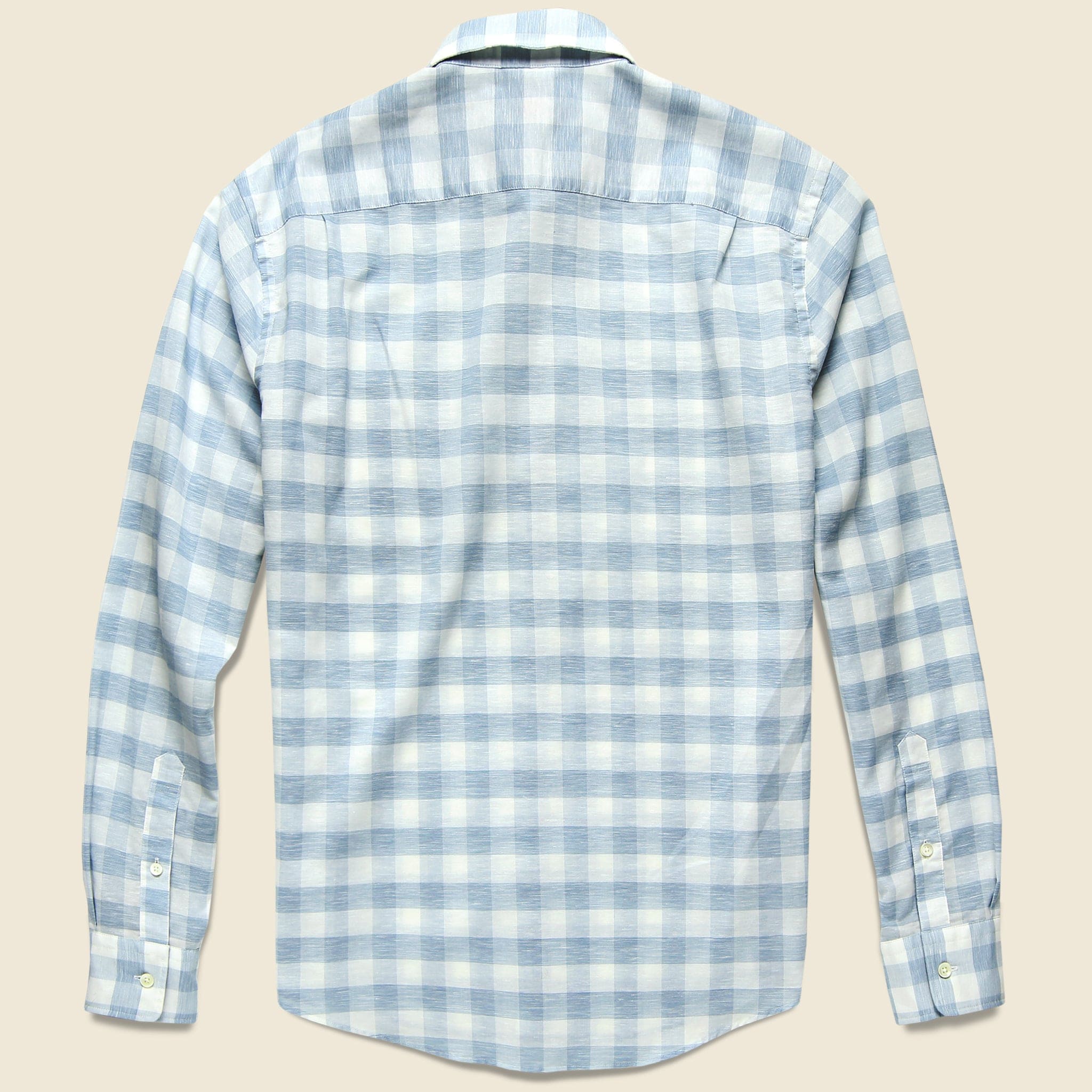 Stretch Summer Blend Shirt - White Blue Buffalo - Faherty - STAG Provisions - Tops - L/S Woven - Plaid