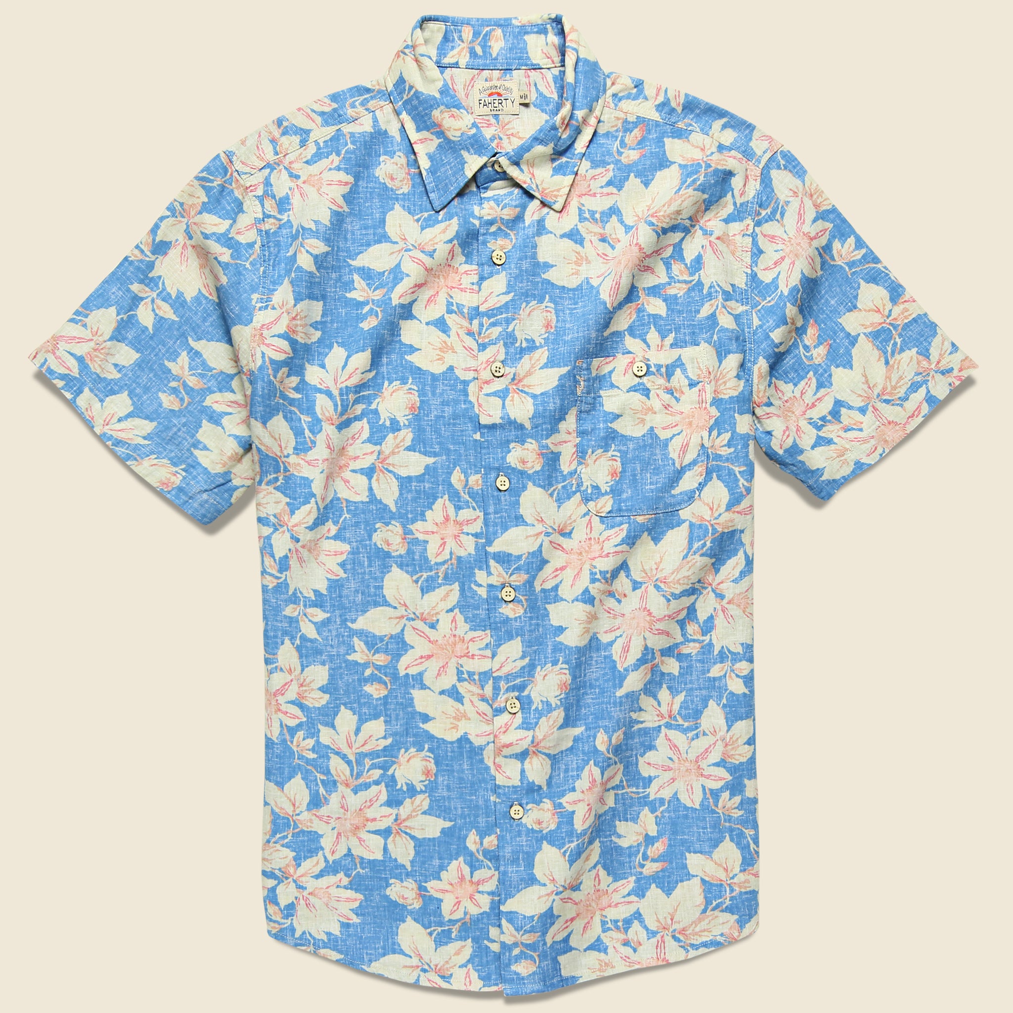 Faherty - S/S Reversible Print Coast Shirt, SS19 - Faherty - STAG Provisions - Tops - S/S Woven - Floral