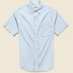 Stretch Oxford Shirt - Blue Heather - Faherty - STAG Provisions - Tops - S/S Woven - Solid