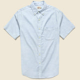 Stretch Oxford Shirt - Blue Heather - Faherty - STAG Provisions - Tops - S/S Woven - Solid