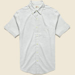Stretch Oxford Shirt - Grey - Faherty - STAG Provisions - Tops - S/S Woven - Solid
