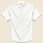 Stretch Oxford Shirt - White - Faherty - STAG Provisions - Tops - S/S Woven - Solid