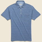 Jersey Beach Polo - Medium Wash/White - Faherty - STAG Provisions - Tops - S/S Knit