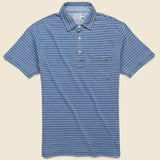 Jersey Beach Polo - Medium Wash/White - Faherty - STAG Provisions - Tops - S/S Knit