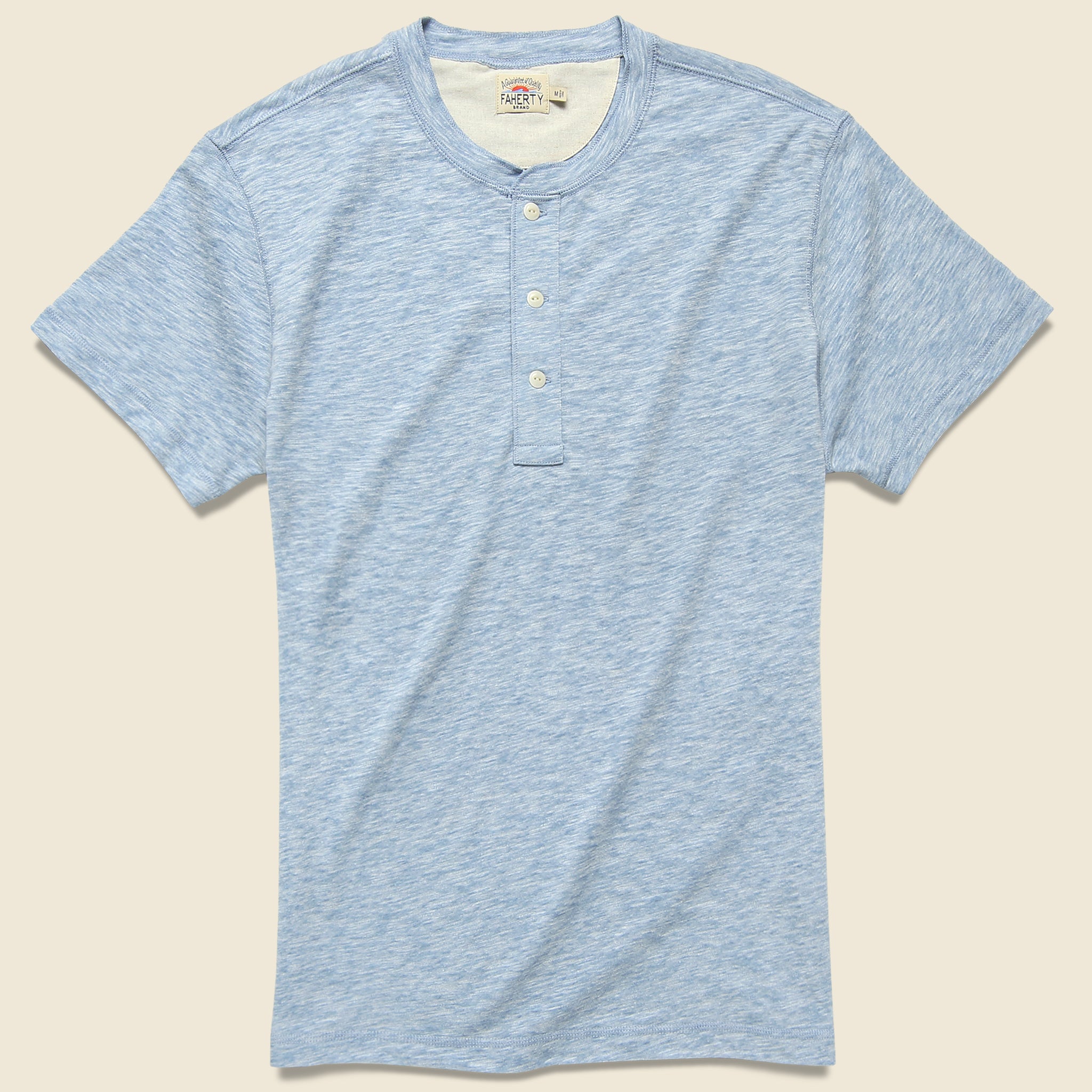 Heather Henley - Faded Denim - Faherty - STAG Provisions - Tops - S/S Knit