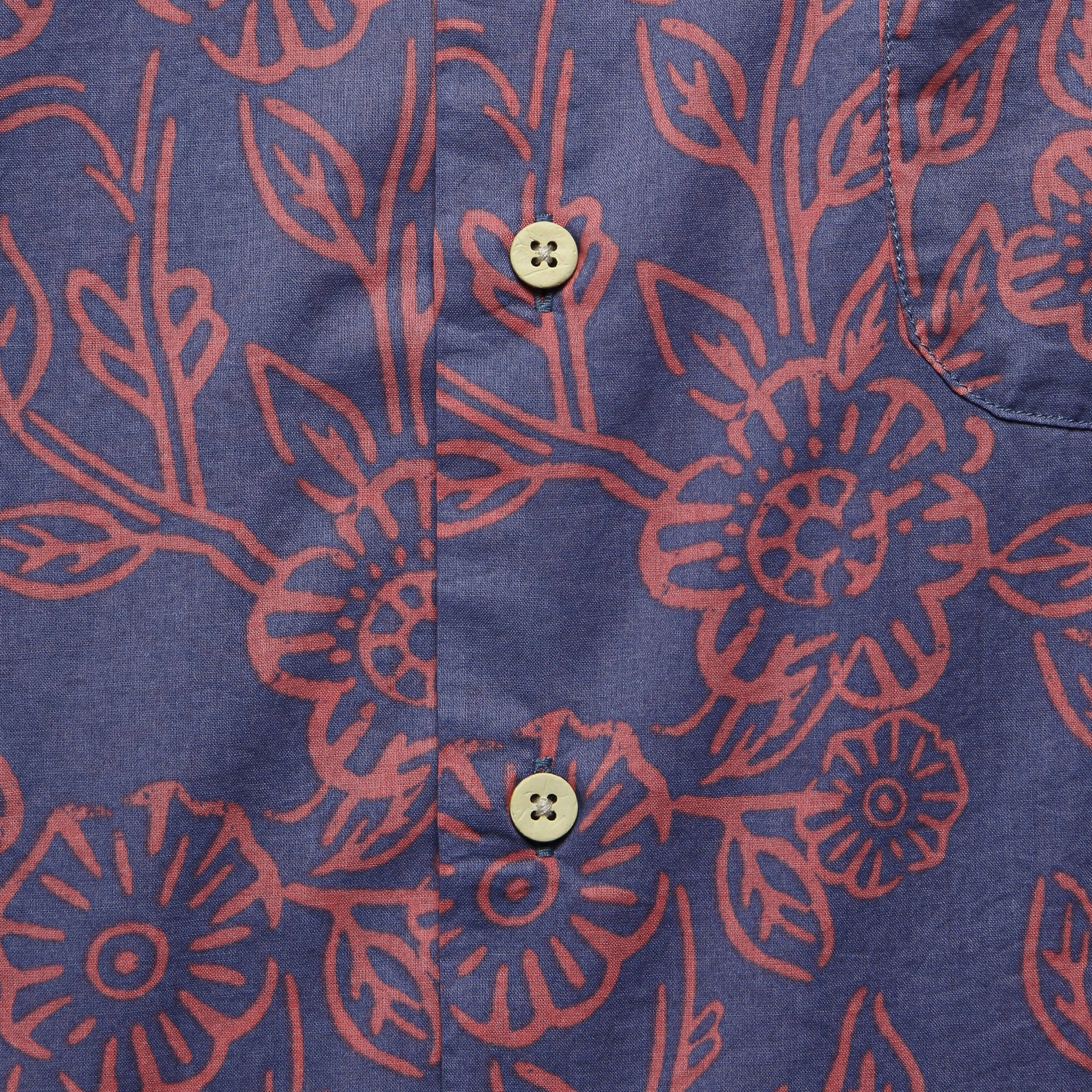 Reverse Print Coast Shirt - Pink Poppy - Faherty - STAG Provisions - Tops - S/S Woven - Floral