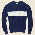 Coastal Loop Crewneck - Blue Surf Stripe - Faherty - STAG Provisions - Tops - Fleece / Sweatshirt