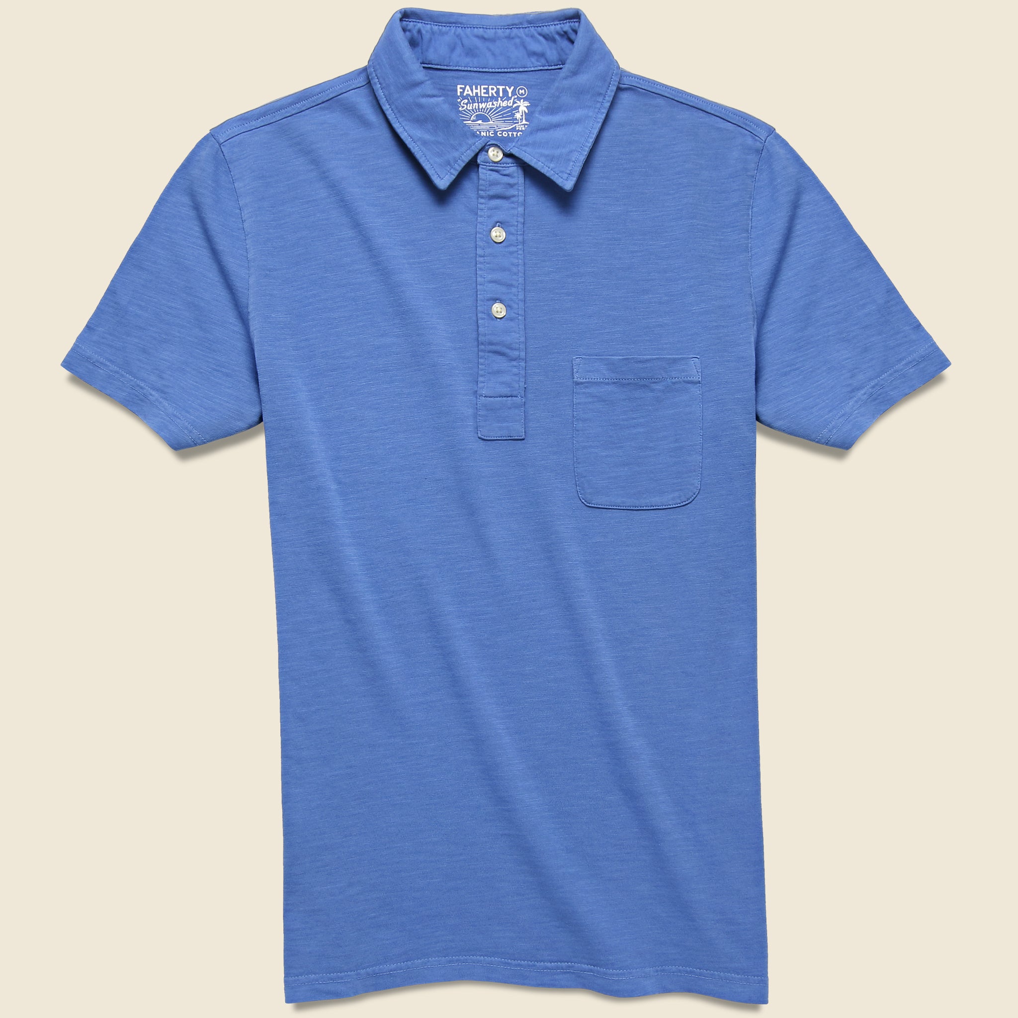 Garment Dyed Polo - Cobalt - Faherty - STAG Provisions - Tops - S/S Knit