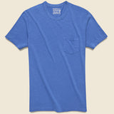 Garment Dyed Pocket Tee - Cobalt - Faherty - STAG Provisions - Tops - S/S Tee