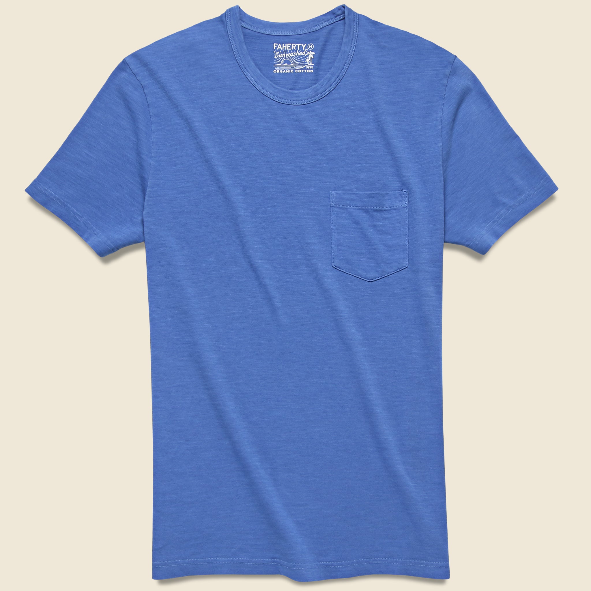 Garment Dyed Pocket Tee - Cobalt - Faherty - STAG Provisions - Tops - S/S Tee