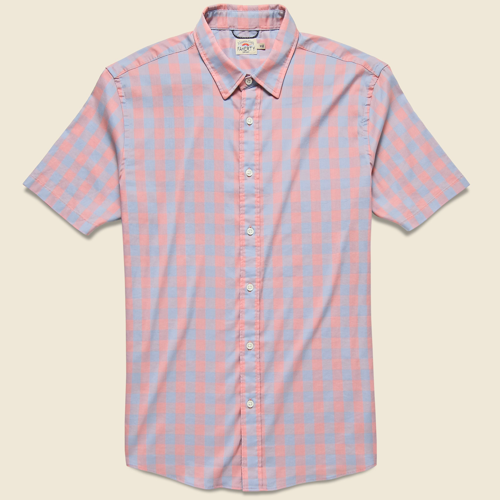 Movement Shirt - Blue/Rose Check - Faherty - STAG Provisions - Tops - S/S Woven - Plaid