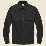18 Year Wash Knit Dobby Workshirt - Black Indigo - Faherty - STAG Provisions - Tops - L/S Knit