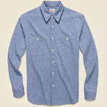 Collins Workshirt - Light Wash Indigo - Faherty - STAG Provisions - Tops - L/S Woven - Solid