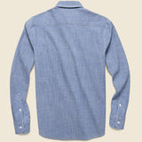 Collins Workshirt - Light Wash Indigo - Faherty - STAG Provisions - Tops - L/S Woven - Solid