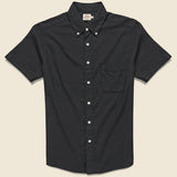 Stretch Oxford Shirt - Black - Faherty - STAG Provisions - Tops - S/S Woven - Solid
