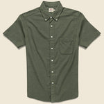 Stretch Oxford Shirt - Olive - Faherty - STAG Provisions - Tops - S/S Woven - Solid