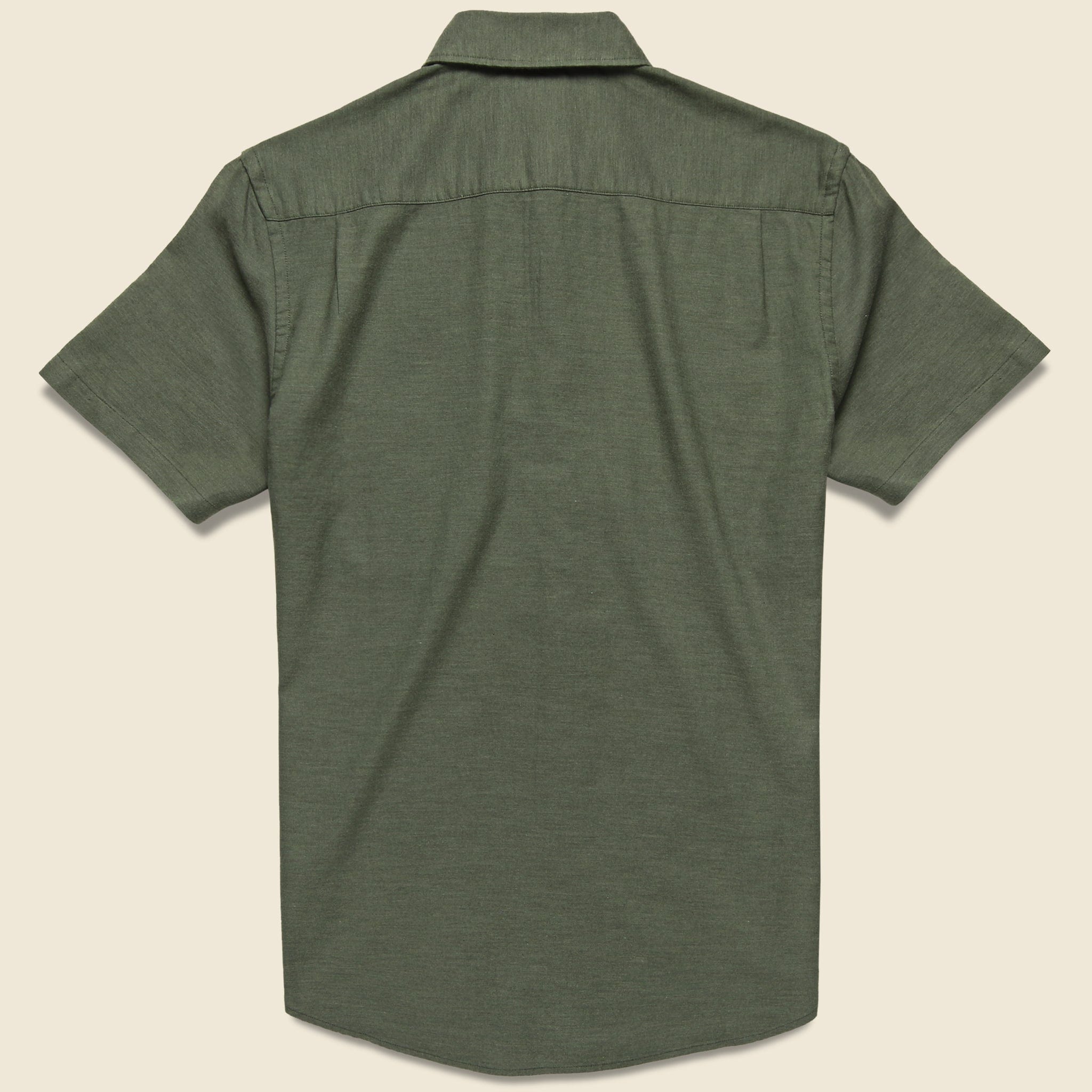 Stretch Oxford Shirt - Olive - Faherty - STAG Provisions - Tops - S/S Woven - Solid
