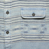 Canyon Overshirt - Indigo Wood Stripe - Faherty - STAG Provisions - Tops - L/S Woven - Overshirt