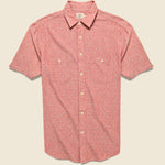 Island Workshirt - Red Native Micro - Faherty - STAG Provisions - Tops - S/S Woven - Other Pattern