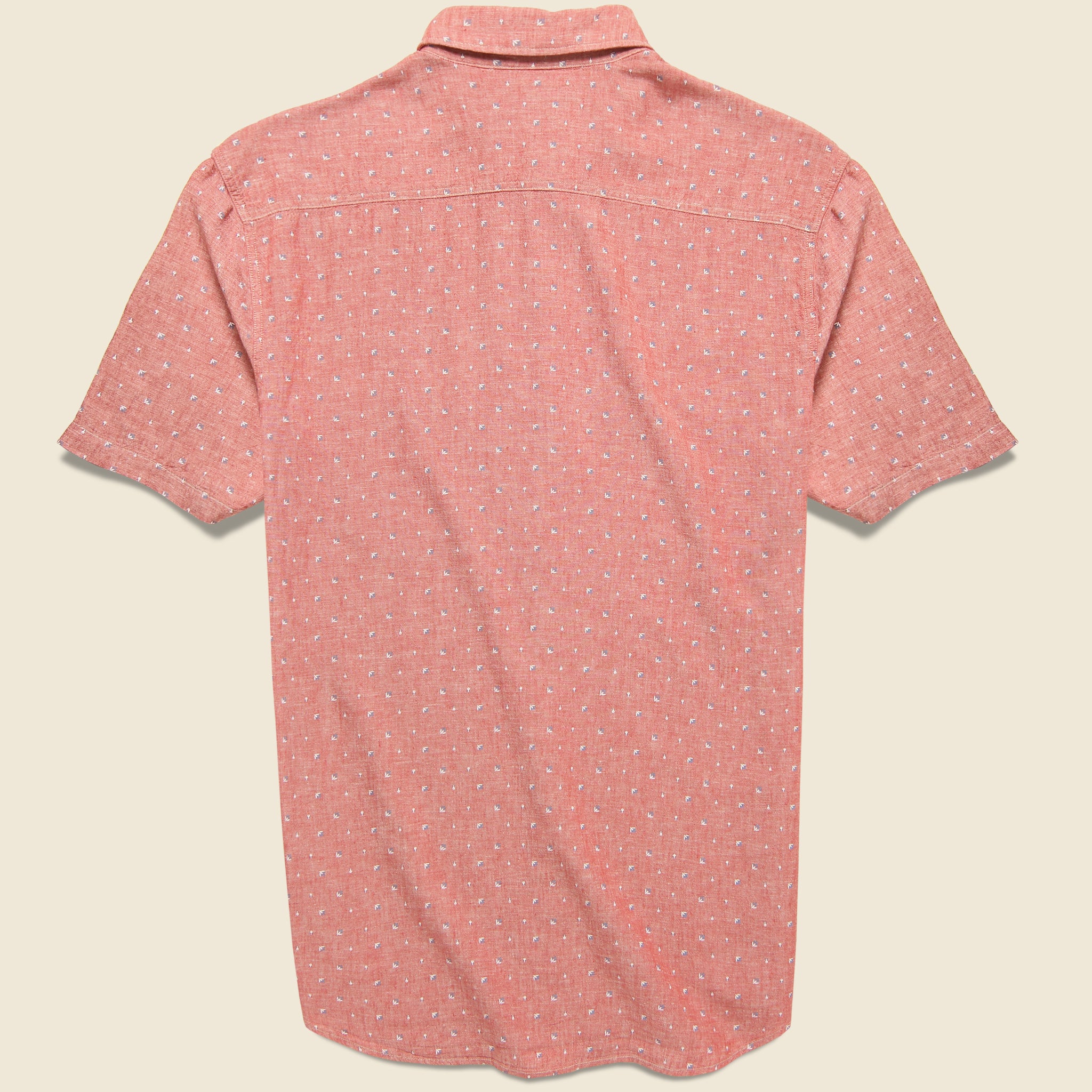 Island Workshirt - Red Native Micro - Faherty - STAG Provisions - Tops - S/S Woven - Other Pattern
