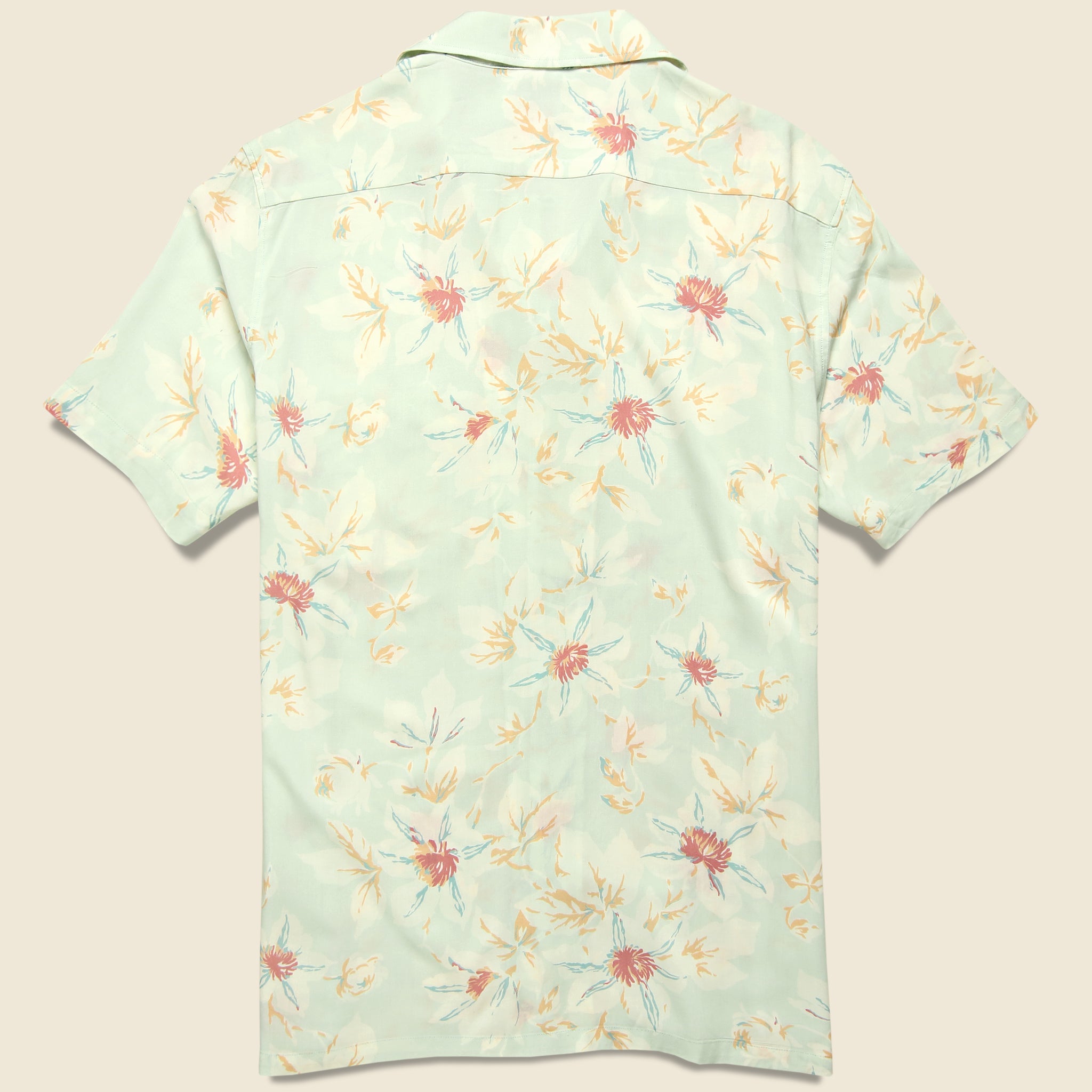 Kona Camp Shirt - Mint Floral - Faherty - STAG Provisions - Tops - S/S Woven - Floral
